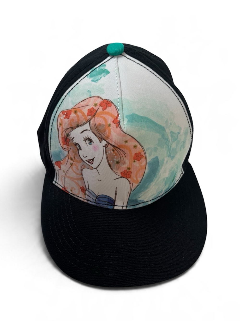 Official Disney Princess Ariel The Little Mermaid Watercolor Adult Snapback Hat